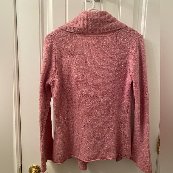 SIZE MEDIUM PINK WITH MULTI COLOUR SPECKLES ONE BUTTON CARDIGAN BY BIANCO & BLU - Picture 5 of 8